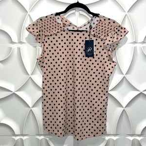 NEW Adrianna papell polka dot blouse S.   99
